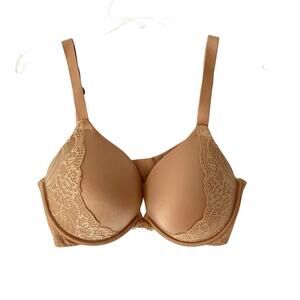 Ambrielle Nude Lace Trim Underwire Padded Bra size 38DD